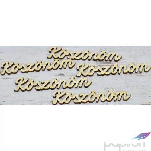 Fa felirat tábla Köszönöm 9cmx2cmx3mm 5db/cs