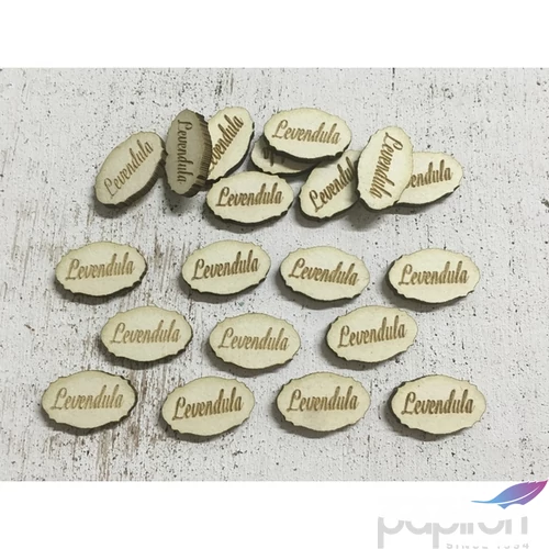 Fa felirat tábla Levendula mini 2cmx1.3cmx3mm 20db/cs
