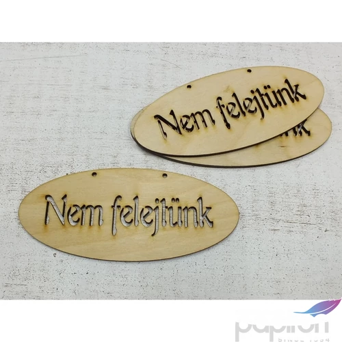 Fa felirat tábla Nem felejtünk 14cmx6cmx3mm 3db/cs