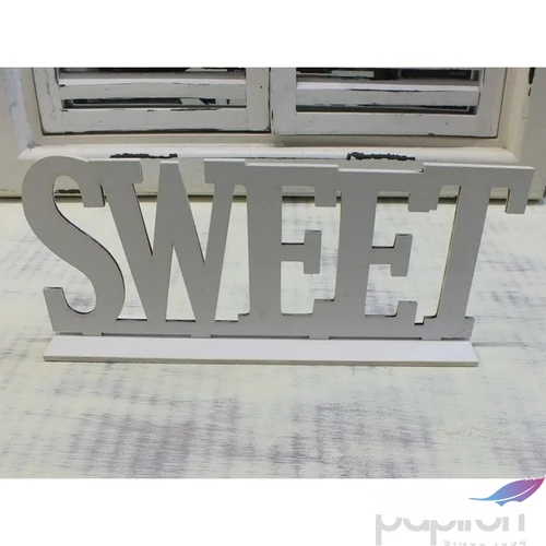 Fa felirat tábla SWEET felirat talppal 25cmx10cmx3mm 
