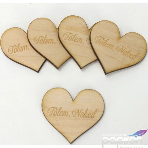 Fa felirat tábla Tőlem, Neked 4cmx4.5cmx3mm 10db/cs