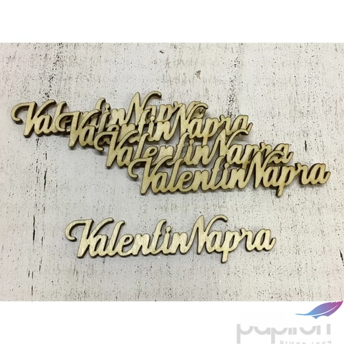 Fa felirat tábla Valentin napra 10cmx1.8cmx3mm 5db/cs