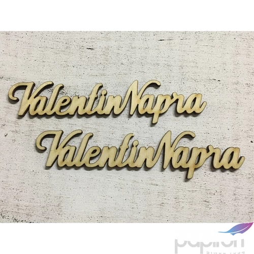 Fa felirat tábla Valentin napra 15cmx2.3cmx3mm 2db/cs