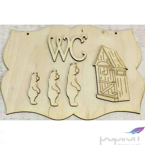 Fa felirat tábla WC 19x13.5cm 
