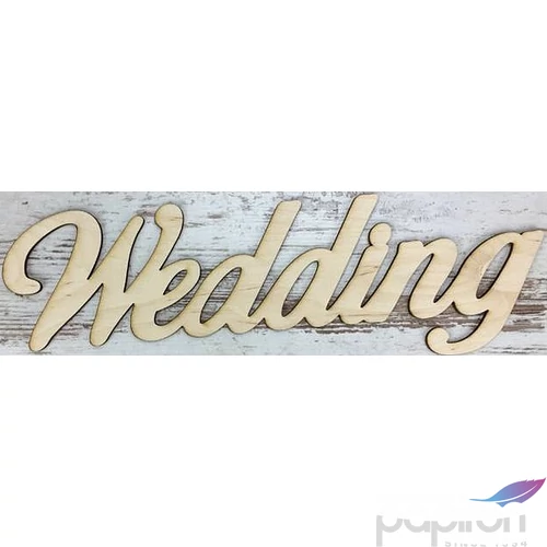 Fa felirat tábla Wedding 35x10cm 