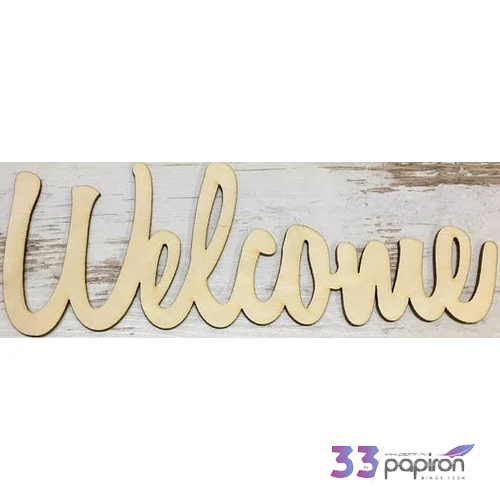 Fa felirat tábla Welcome 24, 5x9.5cm
