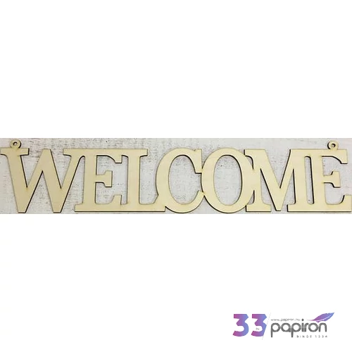 Fa felirat tábla Welcome 50x10cm