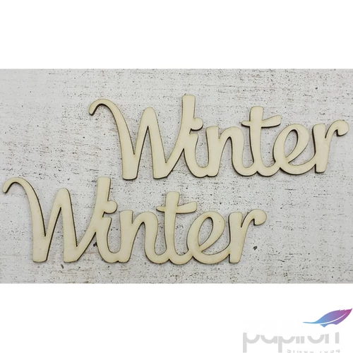 Fa felirat tábla Winter 15cmx5cmx3mm 2db/cs