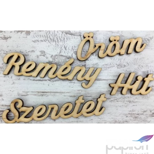 Fa figura adventi szavak Hit Remény Szeretet Öröm 4db/cs