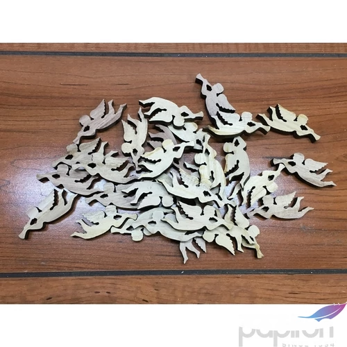 Fa figura angyalka angyalkák natúr vegyes 5.2cmx2cmx5mm 30db/cs