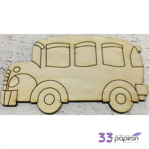 Fa figura busz 9, 5x5.5cm