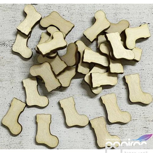 Fa figura csizma csizma karácsonyi dísz 2, 5cmx2cmx3mm 30db/cs