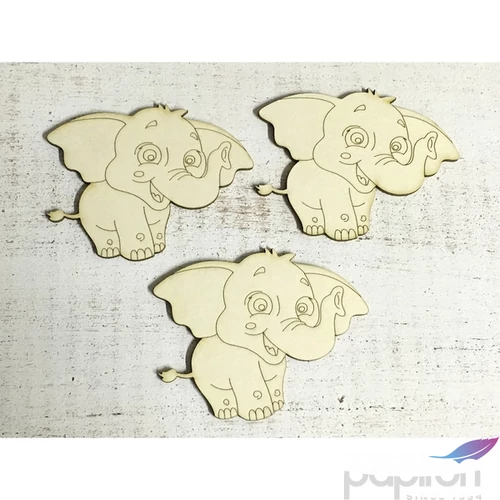 Fa figura elefánt 8cmx10cmx3mm 3db/cs