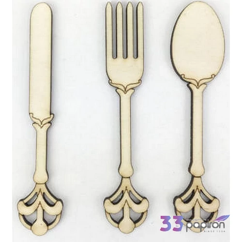 Fa figura evőeszközök barokk szett 10cm 3db/cs