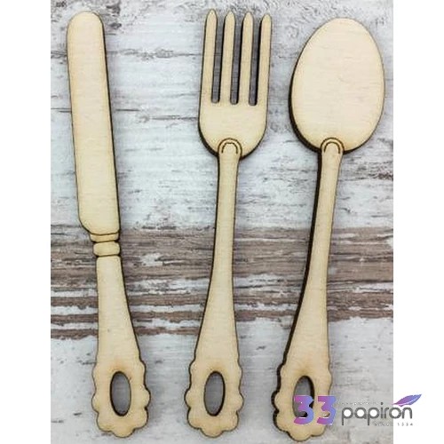 Fa figura evőeszközök díszes szett 10x2cm 3db/cs