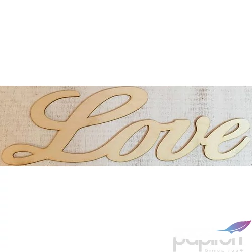 Fa figura felirat Love írott 50x16cm