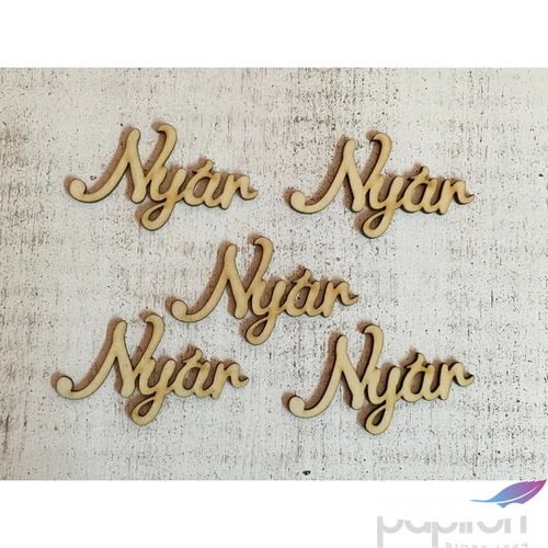 Fa figura felirat Nyár 7cmx4.2cmx3mm 5db/cs
