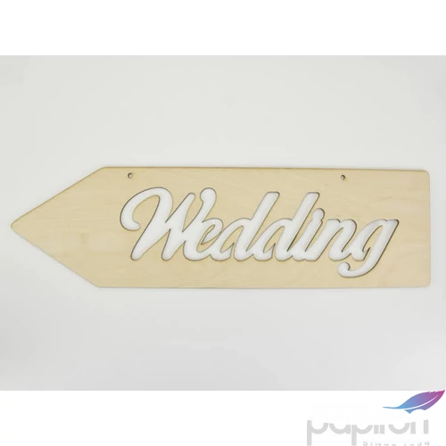 Fa figura felirat nyíl Wedding" 50x19cm - balra mutató