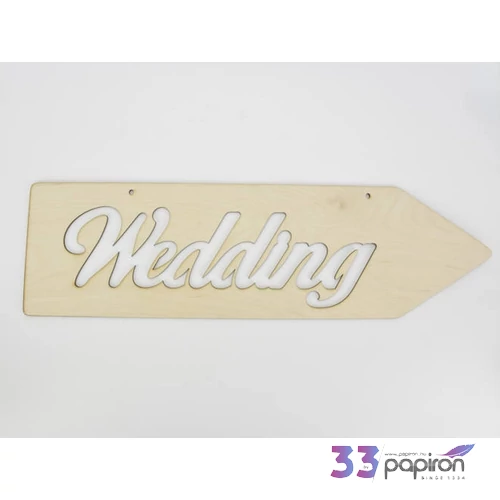 Fa figura felirat nyíl Wedding