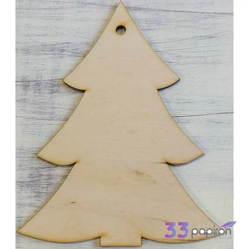 Fa figura fenyő natúr 15cm
