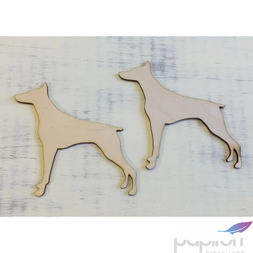 Fa figura festhető dobermann kutya 2db/cs