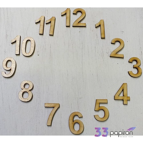 Fa figura festhető számok óralaphoz 3cm 15db/cs