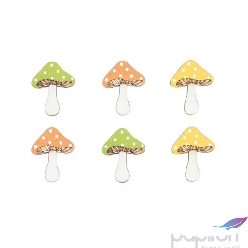 Fa figura gomba 6db/csomag 3,5cm ragasztó koronggal 4247
