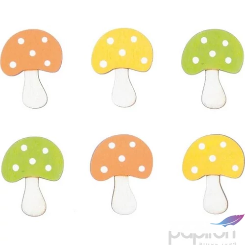 Fa figura gomba 6db/csomag 4cm ragasztó koronggal 4248