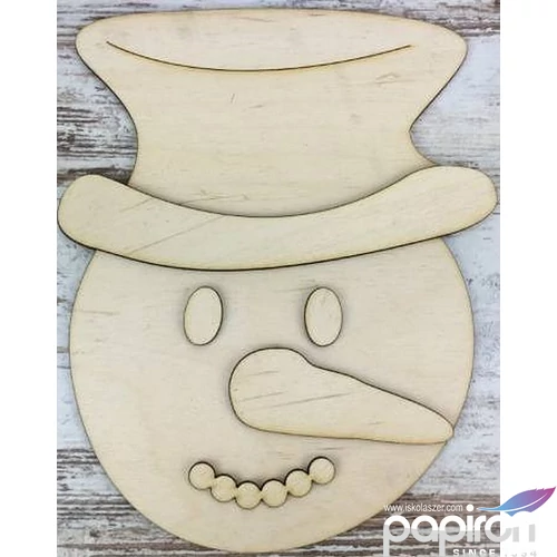 Fa figura Hóember fej több elemes 20x16cm 