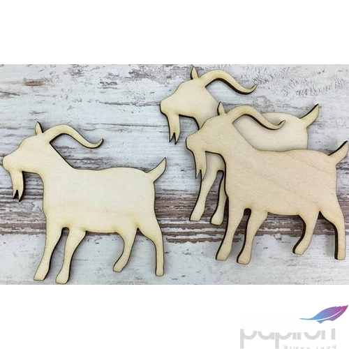 Fa figura kecske natúr 7, 5cm 3db/cs