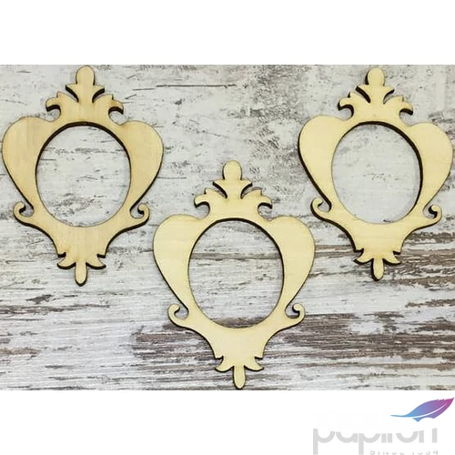 Fa figura keret Bella keret barokk 10cmx6.5cmx3mm 3db/cs