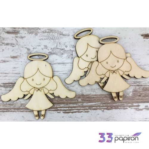 Fa figura kislány angyalka 9cm 3db/cs