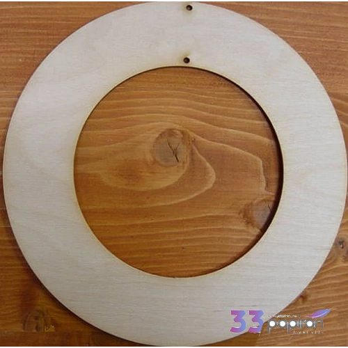 Fa figura koszorú alap natúr 20cm