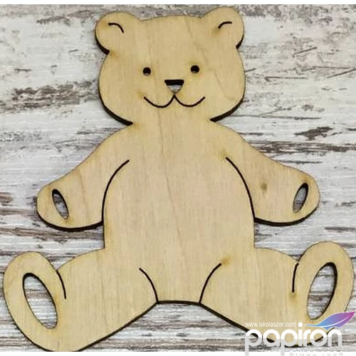 Fa figura maci mosolygós 10x10cm