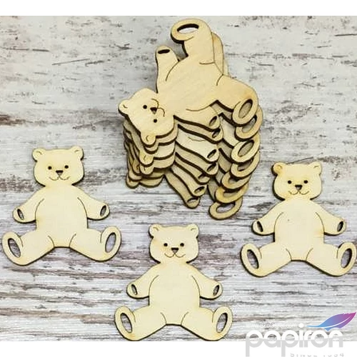 Fa figura maci mosolygós maci 5cmx5cmx3mm 10db/cs