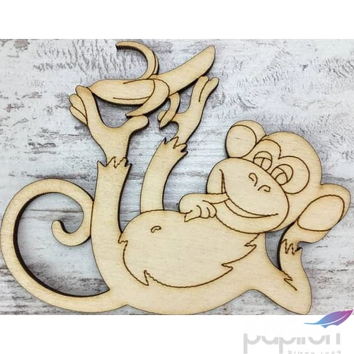 Fa figura majom 10x11cm 
