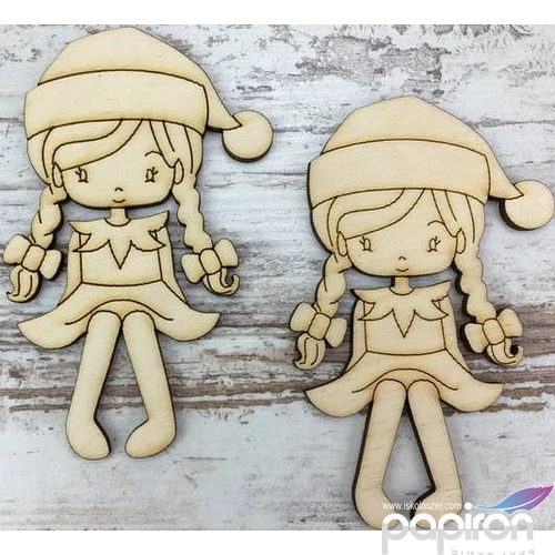 Fa figura manó lány natúr 10cmx5.5cm 2db/cs