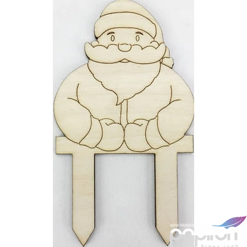 Fa figura Mikulás bezsúrós 11x6cm 