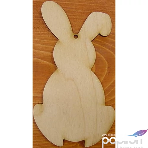 Fa figura nyúl álló natúr 16x9cm