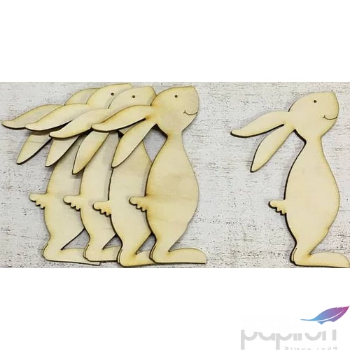 Fa figura nyuszi kicsi 10cmx6.5cmx3mm 5db/cs