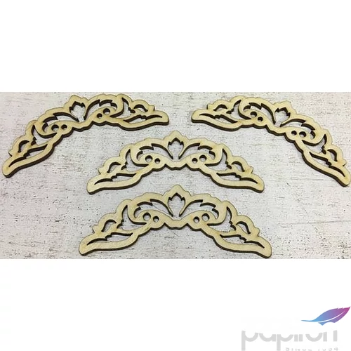 Fa figura ornamentika dísz 10cmx4cmx3mm 4db/cs