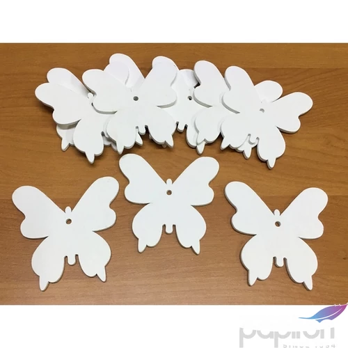 Fa figura pillangó fehér lepke 7cmx3mm 10db/cs