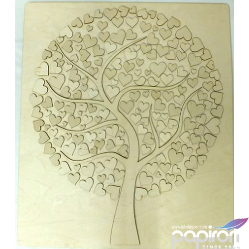 Fa figura szerelemfa fa+sablon, többrészes 65x74,5cm
