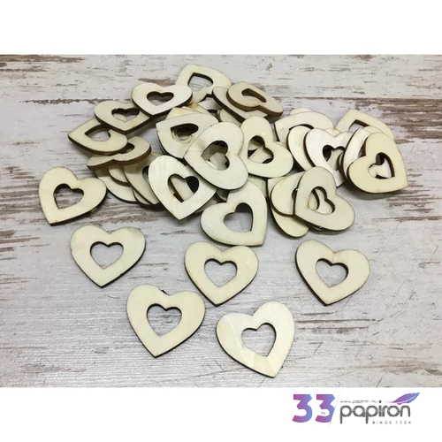 Fa figura szív 3, 5cmx3cmx2mm 40db/cs