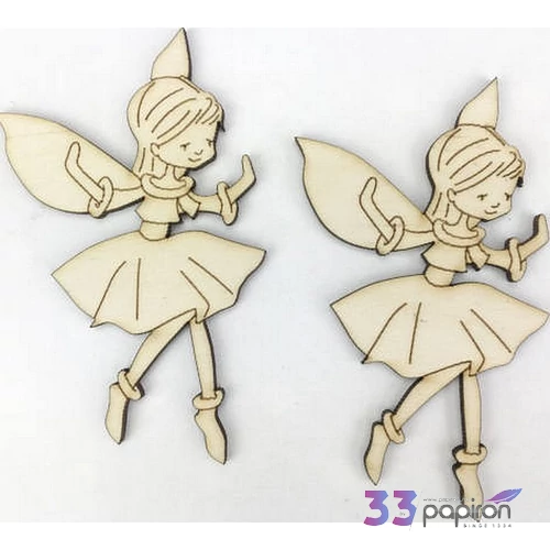 Fa figura tündér Faye - tündér kislány 9.5cmx5cm 2db/cs