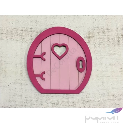 Fa figura tündérajtó Dála rózsaszín 13x14cm