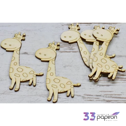 Fa figura zsiráf zsiráf natúr 9, 5cmx5cmx3mm 5db/cs