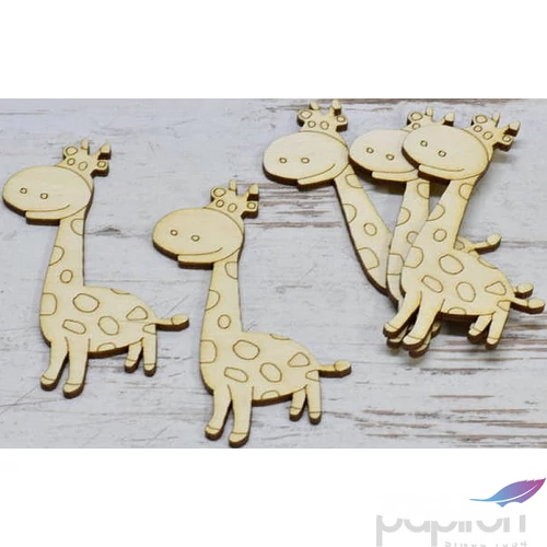 Fa figura zsiráf zsiráf natúr 9, 5cmx5cmx3mm 5db/cs