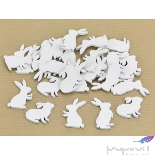 Nyúl mini fa 4cm vegyes fehér, 27db/csomag