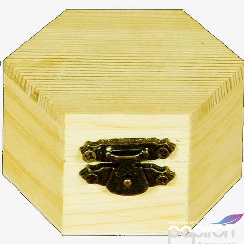 Fa minidoboz hatszög 6X4CM